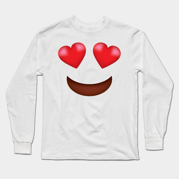 Halloween emoticon Costume' emoticon Heart Eyes Halloween Long Sleeve T-Shirt by ourwackyhome